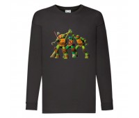 Лонгслив реглан Черепашки Ниндзя 0026 (Ninja Turtles) черный (NTR blc 0026) 104 см