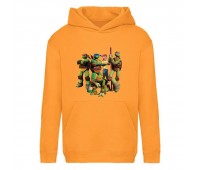 Худи детская Черепашки Ниндзя 001 (Ninja Turtles) оранжевый (NTR orn 001) 116 см