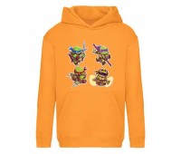 Худи детская Черепашки Ниндзя 0012 (Ninja Turtles) оранжевый (NTR orn 0012) 116 см