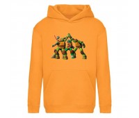 Худи детская Черепашки Ниндзя 0026 (Ninja Turtles) оранжевый (NTR orn 0026) 116 см