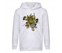 Худи детская Черепашки Ниндзя 003 (Ninja Turtles) серый (NTR gry 003) 116 см
