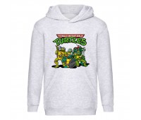 Худи детская Черепашки Ниндзя 005 (Ninja Turtles) серый (NTR gry 005) 116 см