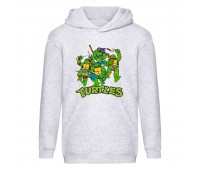 Худи детская Черепашки Ниндзя 006 (Ninja Turtles) серый (NTR gry 006) 116 см