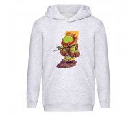 Худи детская Черепашки Ниндзя 0016 (Ninja Turtles) серый (NTR gry 0016) 116 см
