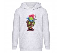 Худи детская Черепашки Ниндзя 0017 (Ninja Turtles) серый (NTR gry 0017) 116 см