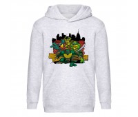 Худи детская Черепашки Ниндзя 0018 (Ninja Turtles) серый (NTR gry 0018) 116 см
