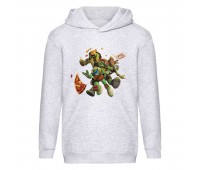 Худи детская Черепашки Ниндзя 0020 (Ninja Turtles) серый (NTR gry 0020) 116 см