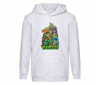 Худи детская Черепашки Ниндзя 0023 (Ninja Turtles) серый (NTR gry 0023) 116 см