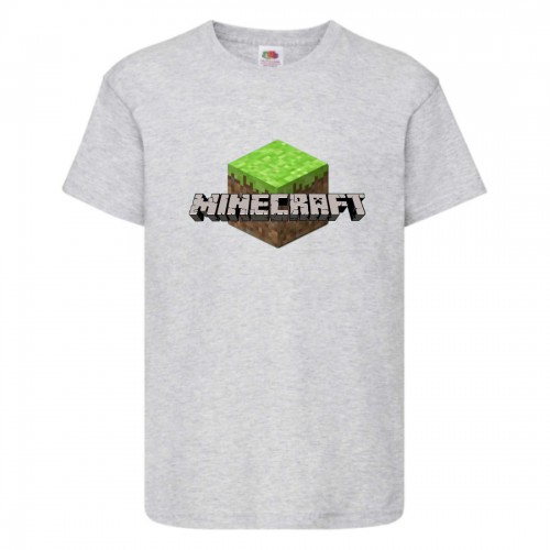 Футболка детская Майнкрафт 002 (Minecraft) серая (MNKT gry 002) 116 см Футболка детская Майнкрафт 002 (Minecraft) серая (MNKT gry 002) 116 см