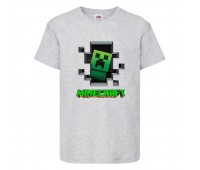 Футболка детская Майнкрафт 003 (Minecraft) серая (MNKT gry 003) 116 см Футболка детская Майнкрафт 003 (Minecraft) серая (MNKT gry 003) 116 см
