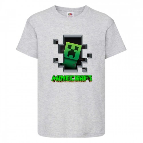 Футболка детская Майнкрафт 003 (Minecraft) серая (MNKT gry 003) 116 см Футболка детская Майнкрафт 003 (Minecraft) серая (MNKT gry 003) 116 см