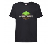 Футболка детская Майнкрафт 002 (Minecraft) черная (MNKT blc 002) 116 см