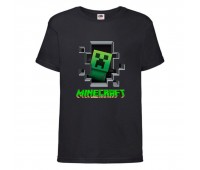 Футболка детская Майнкрафт 003 (Minecraft) черная (MNKT blc 003) 116 см