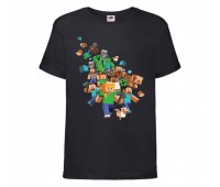 Футболка детская Майнкрафт 005 (Minecraft) черная (MNKT blc 005) 116 см