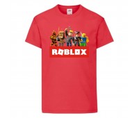 Футболка детская Роблокс 004 (Roblox) красная (RB rd 004) 152 см