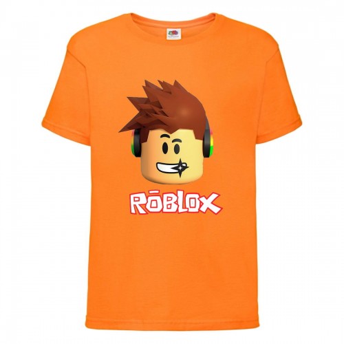 Футболка детская Роблокс 001 (Roblox) оранжевая (RB orn 001) 164 см Футболка детская Роблокс 001 (Roblox) оранжевая (RB orn 001) 164 см