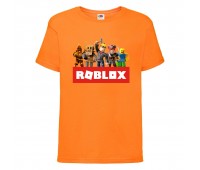 Футболка детская Роблокс 004 (Roblox) оранжевая (RB orn 004) 164 см