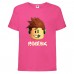 Футболка детская Роблокс 001 (Roblox) розовая (RB pnc 001) 152 см