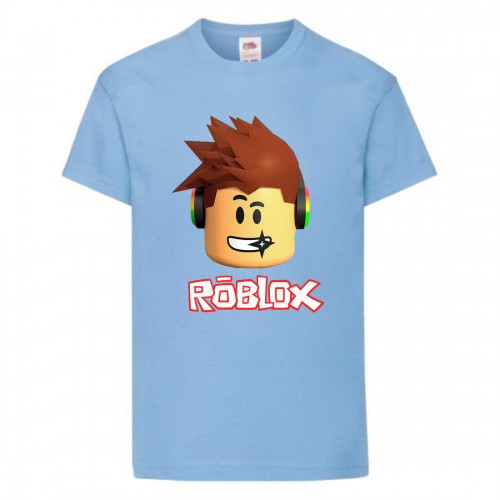 Футболка детская Роблокс 001 (Roblox) голубая (RB lbl 001) 152 см Футболка детская Роблокс 001 (Roblox) голубая (RB lbl 001) 152 см