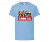 Футболка детская Роблокс 004 (Roblox) голубая (RB lbl 004) 116 см Футболка детская Роблокс 004 (Roblox) голубая (RB lbl 004) 116 см