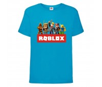 Футболка детская Роблокс 004 (Roblox) синяя (RB blu 004) 116 см