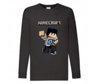Лонгслив реглан Майнкрафт 5 (Minecraft) черный (MNC blc 5) 140 см