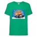 Футболка детская Хот Вилс 001 (HotWheels) зеленая (HTW grn 001) 140 см