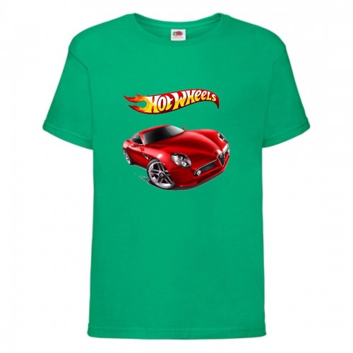 Футболка детская Хот Вилс 003 (HotWheels) зеленая (HTW grn 003) 104 см Футболка детская Хот Вилс 003 (HotWheels) зеленая (HTW grn 003) 104 см