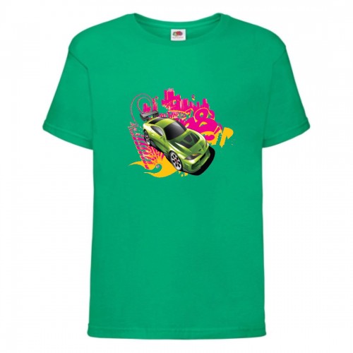 Футболка детская Хот Вилс 006 (HotWheels) зеленая (HTW grn 006) 140 см Футболка детская Хот Вилс 006 (HotWheels) зеленая (HTW grn 006) 140 см