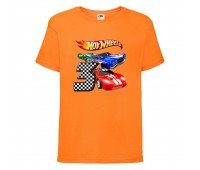 Футболка детская Хот Вилс 004 (HotWheels) оранжевая (HTW orn 004) 164 см