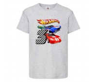 Футболка детская Хот Вилс 004 (HotWheels) серая (HTW gry 004) 116 см
