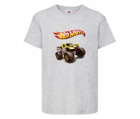 Футболка детская Хот Вилс 0013 (HotWheels) серая (HTW gry 0013) 104 см