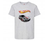 Футболка детская Хот Вилс 0014 (HotWheels) серая (HTW gry 0014) 104 см