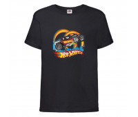 Футболка детская Хот Вилс 009 (HotWheels) черная (HTW blc 009) 116 см