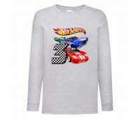 Лонгслив реглан Хот Вилс 004 (HotWheels) серый (HTW gry 004) 104 см