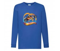 Лонгслив реглан Хот Вилс 009 (HotWheels) синий (HTW blu 009) 104 см