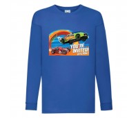 Лонгслив реглан Хот Вилс 0010 (HotWheels) синий (HTW blu 0010) 104 см