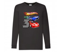 Лонгслив реглан Хот Вилс 004 (HotWheels) черный (HTW blc 004) 104 см