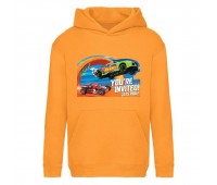 Худи детская Хот Вилс 0010 (HotWheels) оранжевая (HTW orn 0010) 116 см