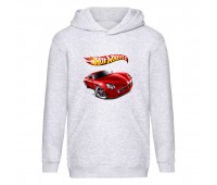 Худи детская Хот Вилс 003 (HotWheels) серая (HTW gry 003) 116 см