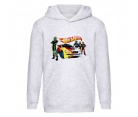Худи детская Хот Вилс 005 (HotWheels) серая (HTW gry 005) 116 см