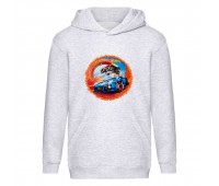 Худи детская Хот Вилс 0011 (HotWheels) серая (HTW gry 0011) 116 см