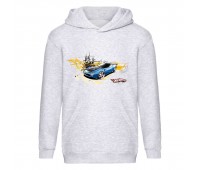 Худи детская Хот Вилс 0012 (HotWheels) серая (HTW gry 0012) 116 см