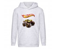 Худи детская Хот Вилс 0013 (HotWheels) серая (HTW gry 0013) 116 см