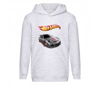 Худи детская Хот Вилс 0014 (HotWheels) серая (HTW gry 0014) 116 см