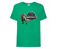 Футболка детская Парк Юрского Периода 005 (Jurassic Park) зеленая (JPK grn 005) 152 см