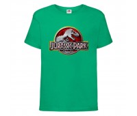 Футболка детская Парк Юрского Периода 007 (Jurassic Park) зеленая (JPK grn 007) 140 см