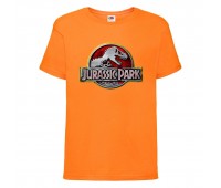 Футболка детская Парк Юрского Периода 007 (Jurassic Park) оранжевая (JPK orn 007) 164 см