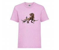 Футболка детская Парк Юрского Периода 001 (Jurassic Park) светлорозовая (JPK lpn 001) 104 см