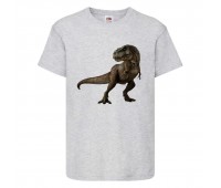 Футболка детская Парк Юрского Периода 002 (Jurassic Park) серая (JPK gry 002) 116 см